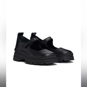 Women's Black Chunky Mary Jane Platform Shoes